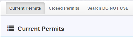 Current Permits tab